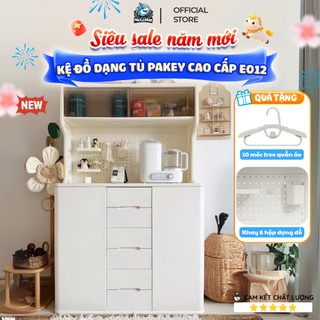 (MỚI) Kệ Đựng Đồ Cao Cấp PAKEY Có Tấm Hậu, Kệ Tủ Đa Năng Cho Bé Có Ngăn Treo, Nhựa Nguyên Sinh An Toàn