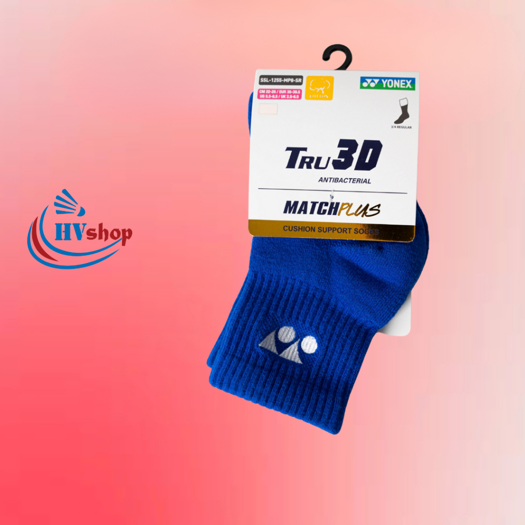 Tất cầu lông Yonex chính hãng SSM-1255-MP8 cổ lỡ, chất liệu dày dặn, màu sắc thanh lịch - HVShop
