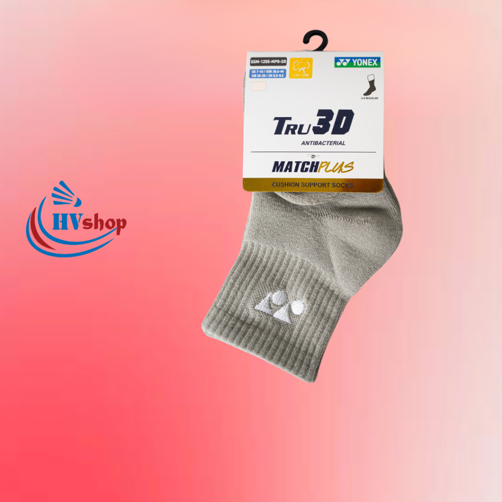 Tất cầu lông Yonex chính hãng SSM-1255-MP8 cổ lỡ, chất liệu dày dặn, màu sắc thanh lịch - HVShop
