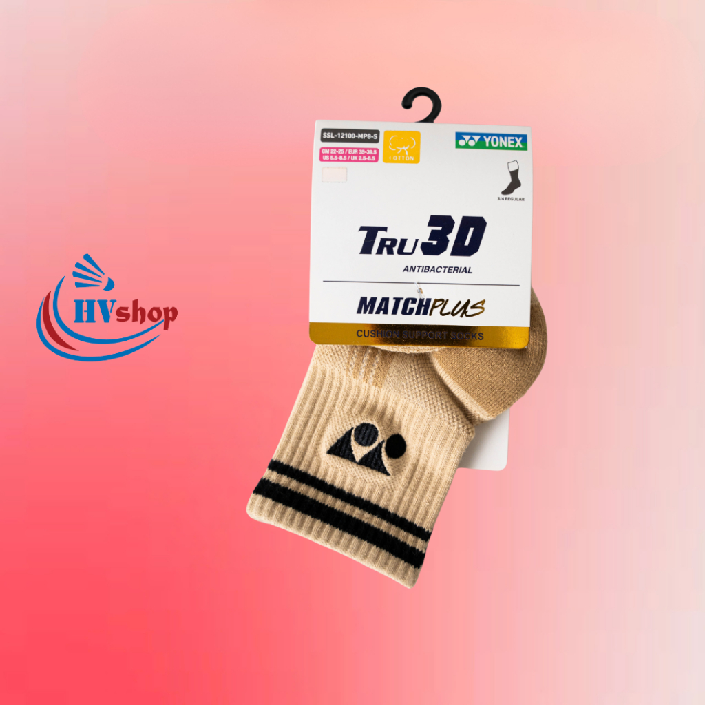 Tất cầu lông Yonex chính hãng SSM-1255-MP8 cổ lỡ, chất liệu dày dặn, màu sắc thanh lịch - HVShop