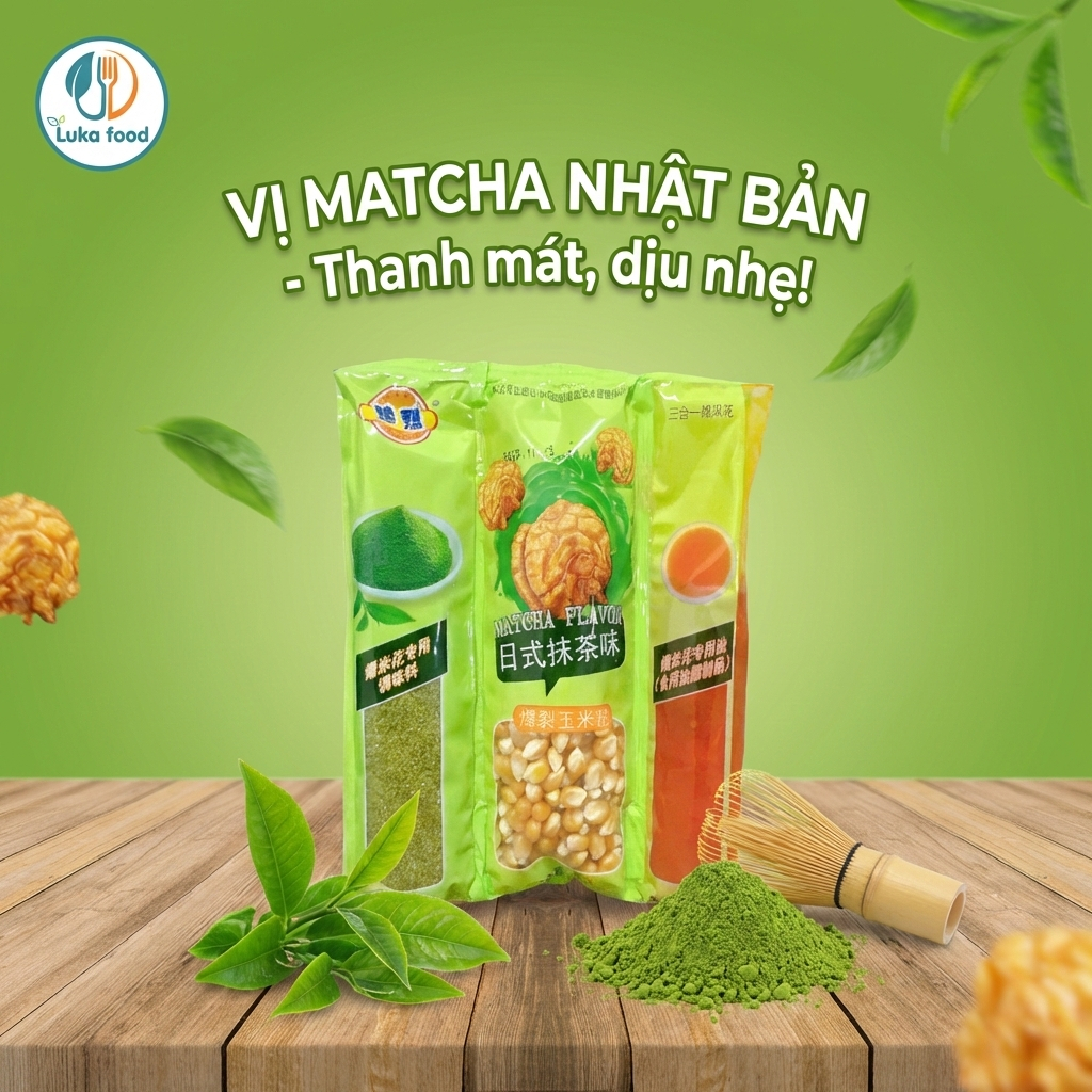 Set Nguyên Liệu Bắp Rang Bơ 3 In 1 Tự Nổ Tại Nhà 150g (5 Vị) - Bắp Mỹ Hạt Tròn Siêu Ngon - Luka Food
