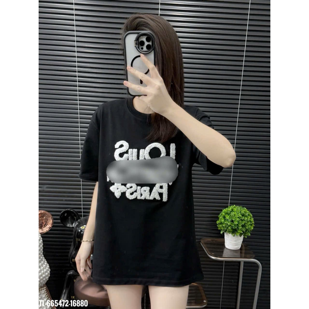ÁO thun nam QC cổ tròn họa tiết thêu tay ngắn phong cách trẻ trung chuẩn from