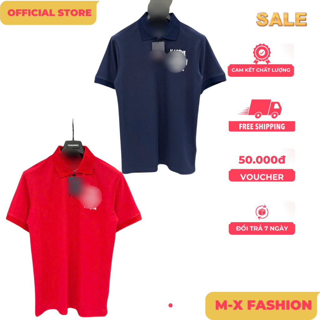 ÁO polo nam cổ tròn họa tiết tay ngắn phong cách trẻ trung chuẩn from