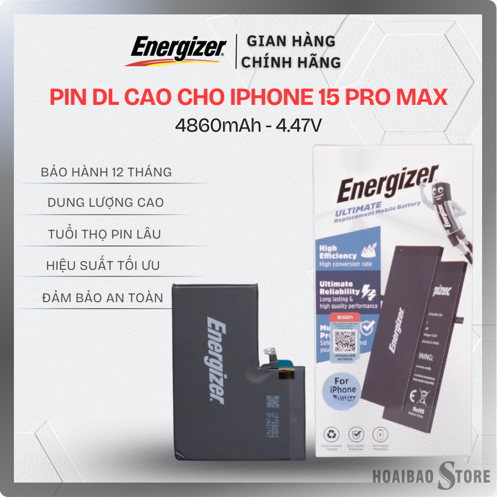Pin Dung Lng Cao cho iPhone 15 Pro Max chnh hng Energizer | Shopee Vit  Nam