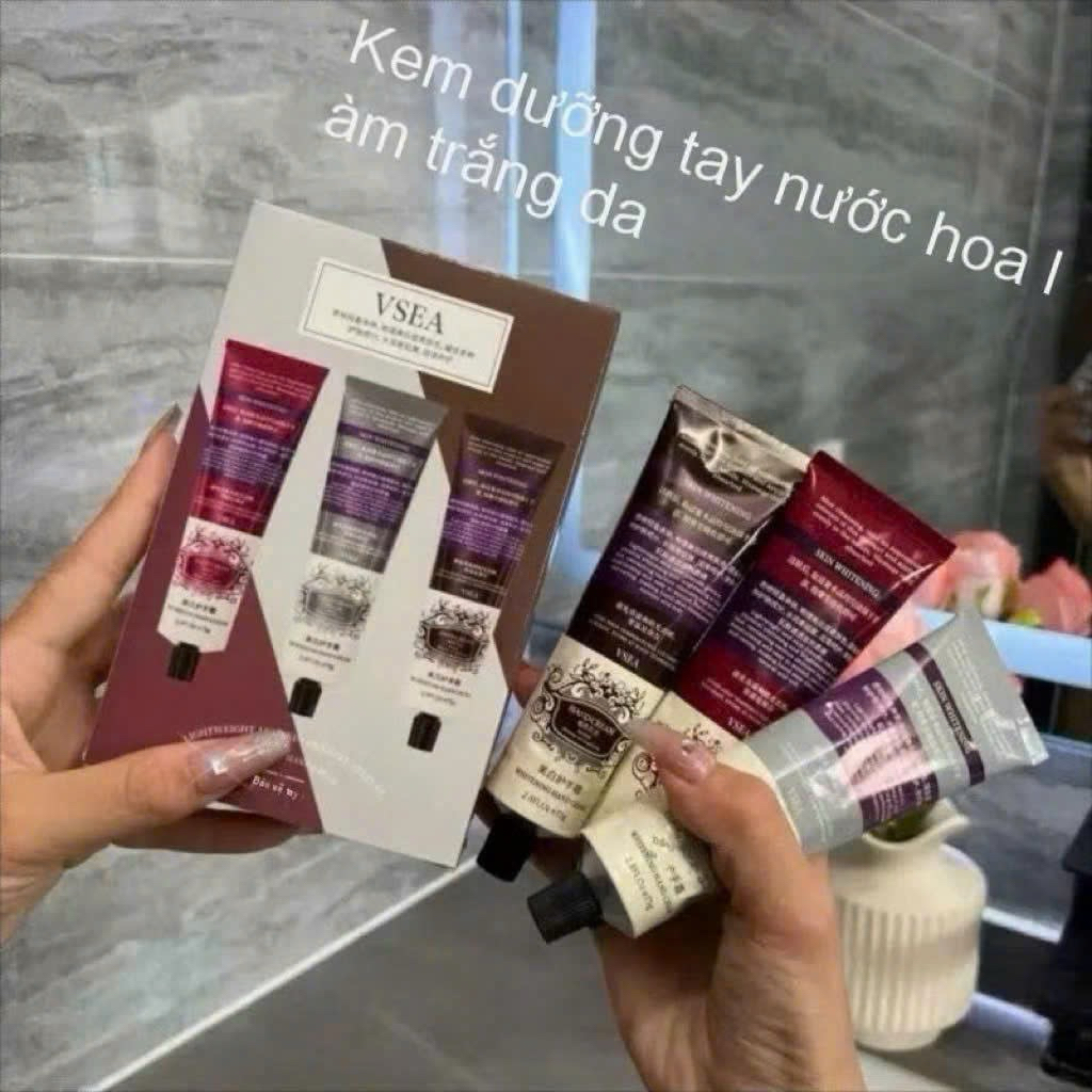 Set 3 Tuýp Kem Dưỡng Tay Cao Cấp – Dưỡng Ẩm, Làm Mềm Da Tay, Thơm Lâu Nhiều Mùi
