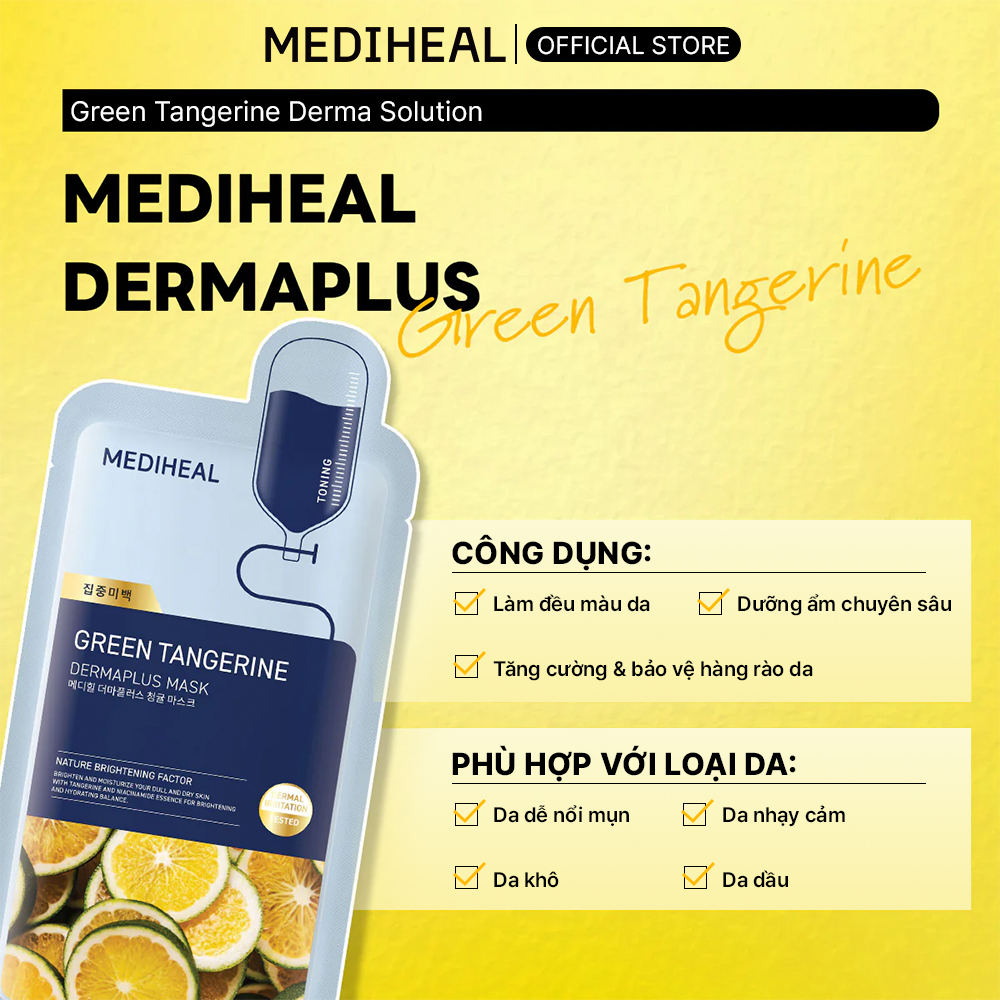 [KOL1] Combo 10 Mặt Nạ dưỡng da Mediheal Dermaplus Sheet Mask 22ml