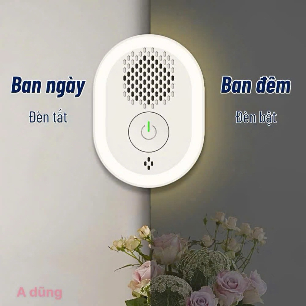 Máy Đuổi Côn Trùng Cắm Điện Thông Minh – Đèn Ngủ Cảm Biến Ngày Đêm, Không Mùi, An Toàn