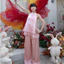 QC_ Set đồ lam, set cách tân thiết kế áo Gấm hoa cố yếm 2 tầng form babydoll xoè kèm quần dài Lụa