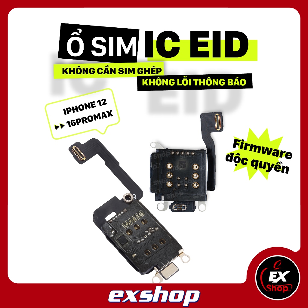 Ổ SIM IC EID cho iP Lock 12-16Promax, không cần sim ghép, không lỗi thông báo | BigBuy360 - bigbuy360.vn