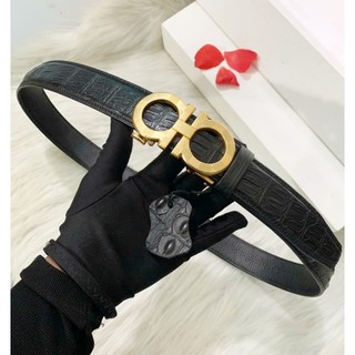 Thắt lưng nam dây nịt chất liệu da bò thật khóa tự động dây răng cưa