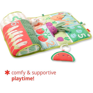 Thảm Nằm Sấp Cho Bé S.kip H.op Farmstand Tummy Time Playmat – Có Gối Đỡ, Đồ Chơi Treo, Cho Bé Sơ Sinh 0+
