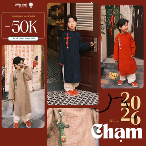 CHẠM 2026 - Áo dài tweet mềm bé trai cao cấp size 12-40kg | Dương Oyy D10126229