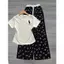 Sét Bộ Thời Trang Nữ Babytee Ngựa Mặc Đi Chơi Sang Chảnh Mix Quần Dài Cạp Trắng Hoạ tiết Kitty In Kín Siêu Cute