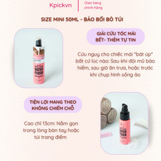 [Nội Địa Hàn] Xịt Giữ Nếp Tóc Mái Hair Tesoro Bang Hair Water Fixer 50ml (Hương Đào) - Giữ Nếp Phồng, Không Bết Dính
