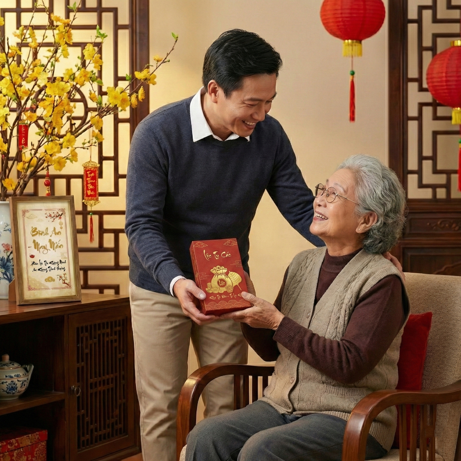 Set Quà Tặng Bình An Lá Bồ Đề Mạ Vàng Và Xu Hoa Mai Phong Thủy, quà tặng lưu niệm cho gia đình và người thân.