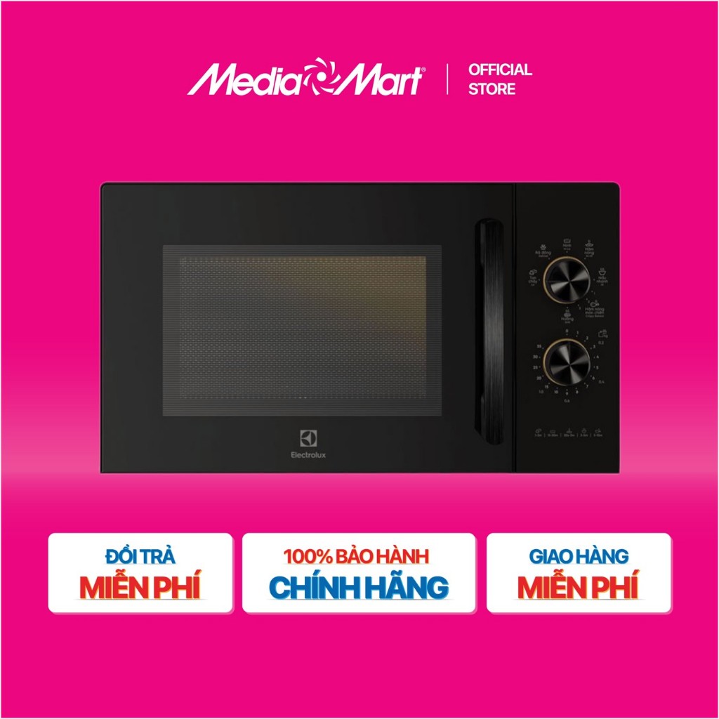 Miễn phí Ship - Lò vi sóng 23 Lít Electrolux EMM23K22B  Bảo hành chính hãng