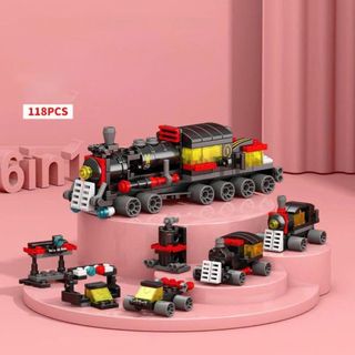 Bộ lắp ghép mô hình các loại phương tiện 6in1 HT Toys
