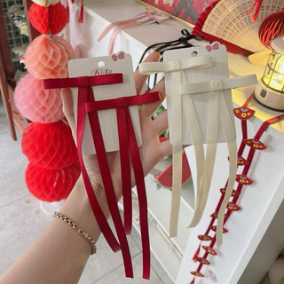 Set 2 kẹp nơ đuôi dài phối trang phục áo dài, yếm,….