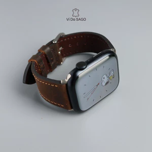 Dây đeo da bò thật cho Apple Watch 38mm-49mm, tương thích IWatch 1-11, SE3, chống mồ hôi, kháng nước nhẹ
