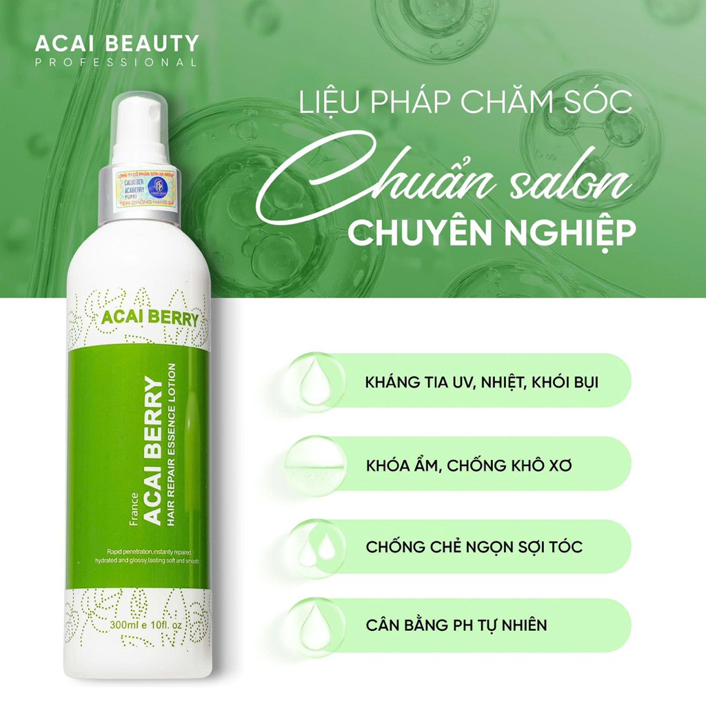 DƯỠNG TÓC Acai Berry Hair Repair Essence Lotion _Chai Xịt dưỡng 300ml _gel dưỡng tóc 280ml_phục hồi tóc hư tổn nặng