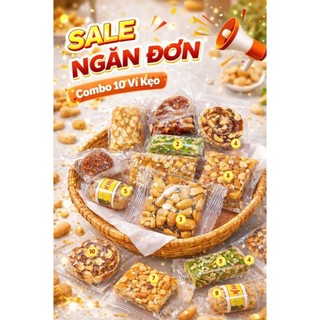 Combo kẹo huyền thoại kẹo 10 vị truyền thống,ngon,ngọt vừa béo,đậm vị miền quê.