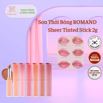 Son Thỏi Bóng Căng Mọng ROMAND Sheer Tinted Stick 2g