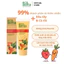 1 type du lịch 10ml-Kem đánh răng tự nhiên 99% Ecodenta kid vị dâu tây cà rốt cho trẻ em