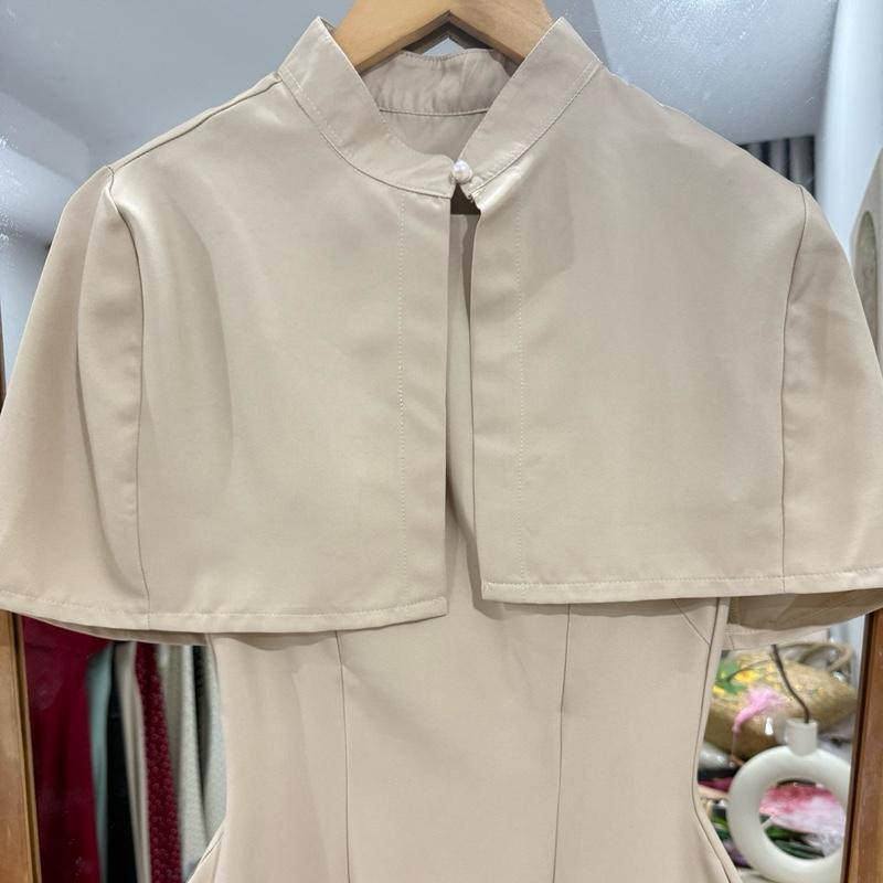 [C.01] (CHOÀNG LẺ) Áo Choàng Thiết Kế Cổ Trụ Cài Nút Ngọc Che Khuyết Điểm Tay | Tũm Clothing | BigBuy360 - bigbuy360.vn