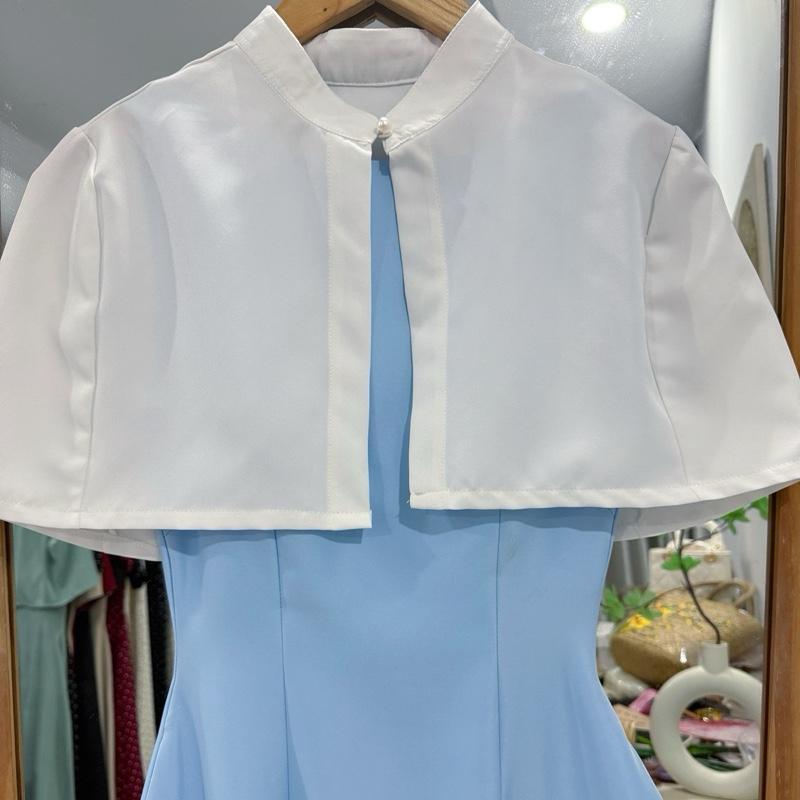 [C.01] (CHOÀNG LẺ) Áo Choàng Thiết Kế Cổ Trụ Cài Nút Ngọc Che Khuyết Điểm Tay | Tũm Clothing | BigBuy360 - bigbuy360.vn