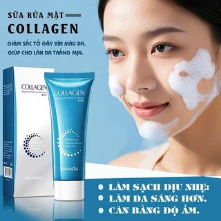 Sữa Rửa Mặt Collagen FAYANKOU Dưỡng Trắng Cấp Ẩm 100g - SRM Dưỡng Sáng Kiềm Dầu Dịu Căng Mịn Cho Da Nhạy Cảm, Vân Thỏ