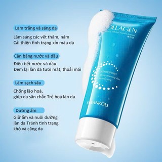Sữa Rửa Mặt Collagen FAYANKOU Dưỡng Trắng Cấp Ẩm 100g - SRM Dưỡng Sáng Kiềm Dầu Dịu Căng Mịn Cho Da Nhạy Cảm, Vân Thỏ