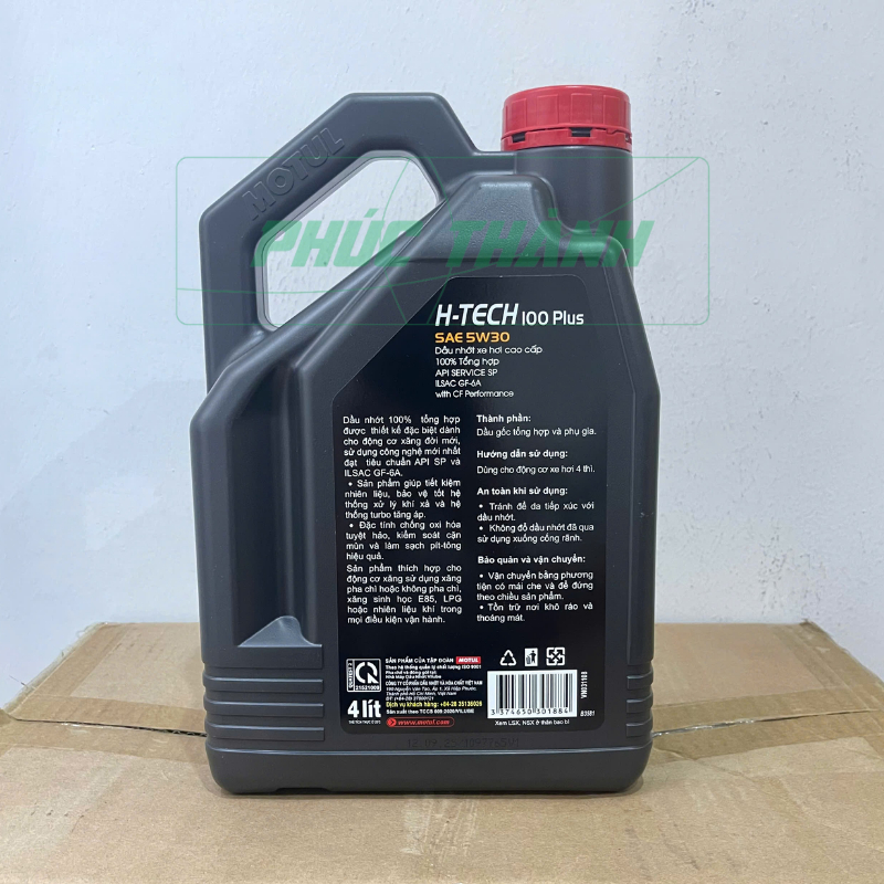 Dầu Nhớt Ô Tô Tổng Hợp Toàn Phần MOTUL H-TECH 100 PLUS 5W30 API SP ILSAC GF-6A 4Lit - Chính Hãng