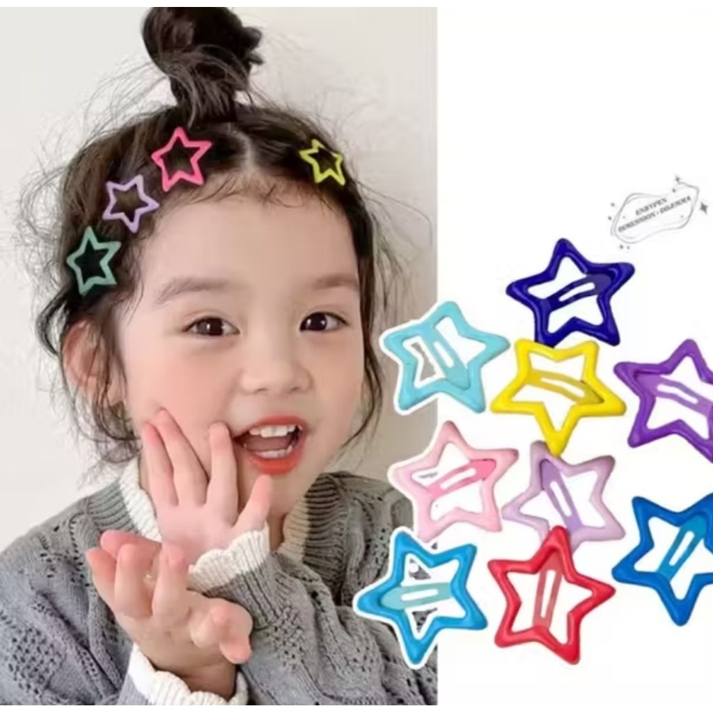 Kẹp Tóc Hình Ngôi Sao Combo 5 Cái Nhiều Màu Sắc Ngọt Ngào KS079