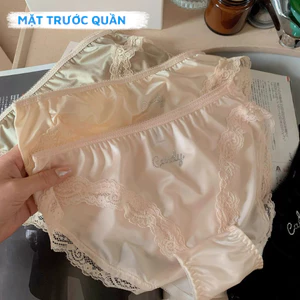 Quần lót nữ ren hoa cao cấp chất lụa satin phối ren mềm mại thoáng khí ZANABRA L8889