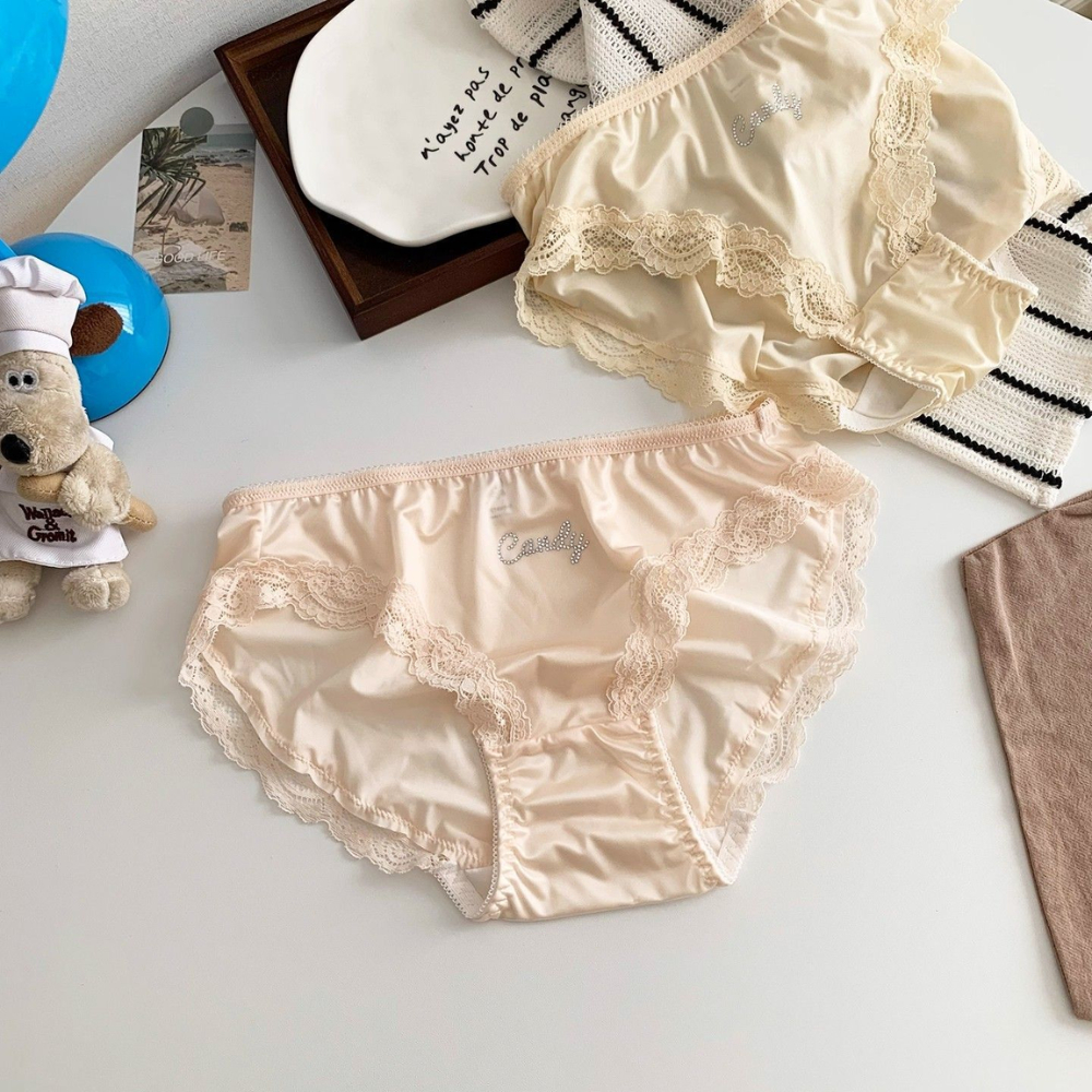 [ Xả Hàng ] Combo quần lót ren hoa cao cấp lụa satin mêm mại, quần chíp ren nữ ZANA L8889