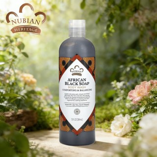 Sữa tắm Tẩy Tế bào chết làm sáng da 384ml Nubian Heritage-Dưỡng Da Mịn Màng & Sáng Khỏe