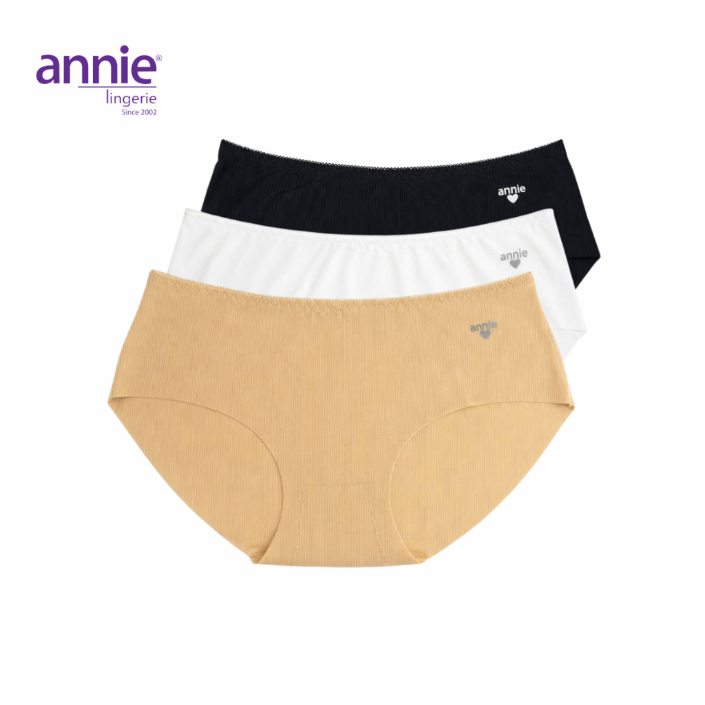 Combo 3 quần lót nữ annie QE 4956 su gân không viền mặc êm không vết hằn, co giãn 4 chiều