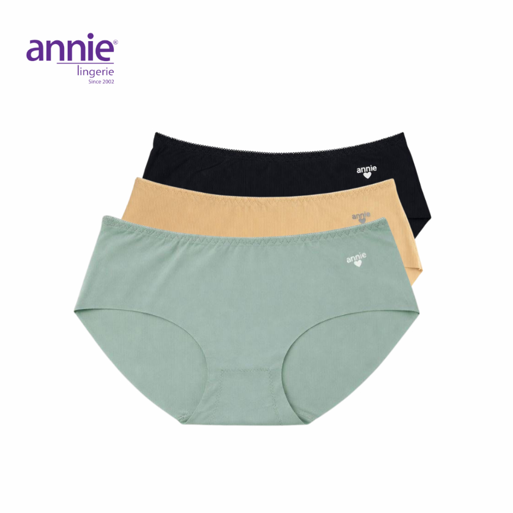 Combo 3 quần lót nữ annie QE 4956 su gân không viền mặc êm không vết hằn, co giãn 4 chiều