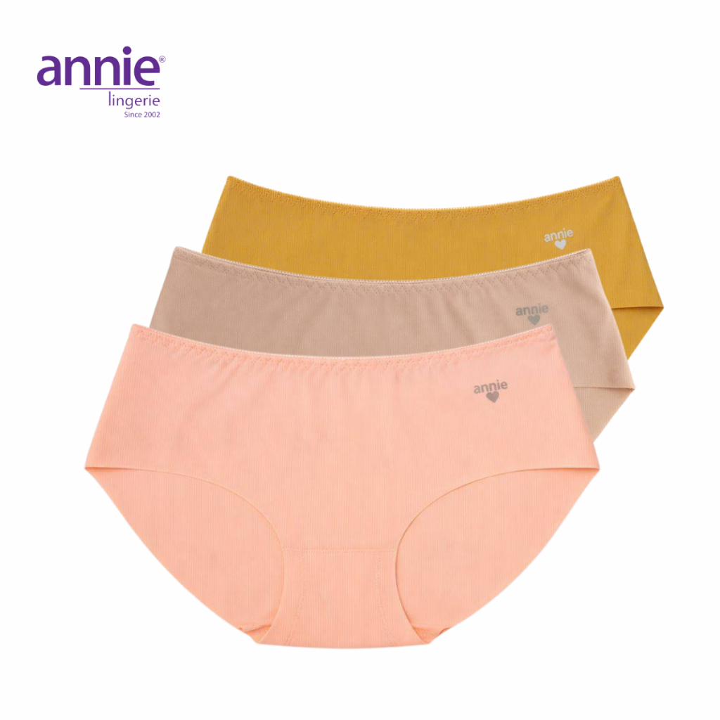 Combo 3 quần lót nữ annie QE 4956 su gân không viền mặc êm không vết hằn, co giãn 4 chiều