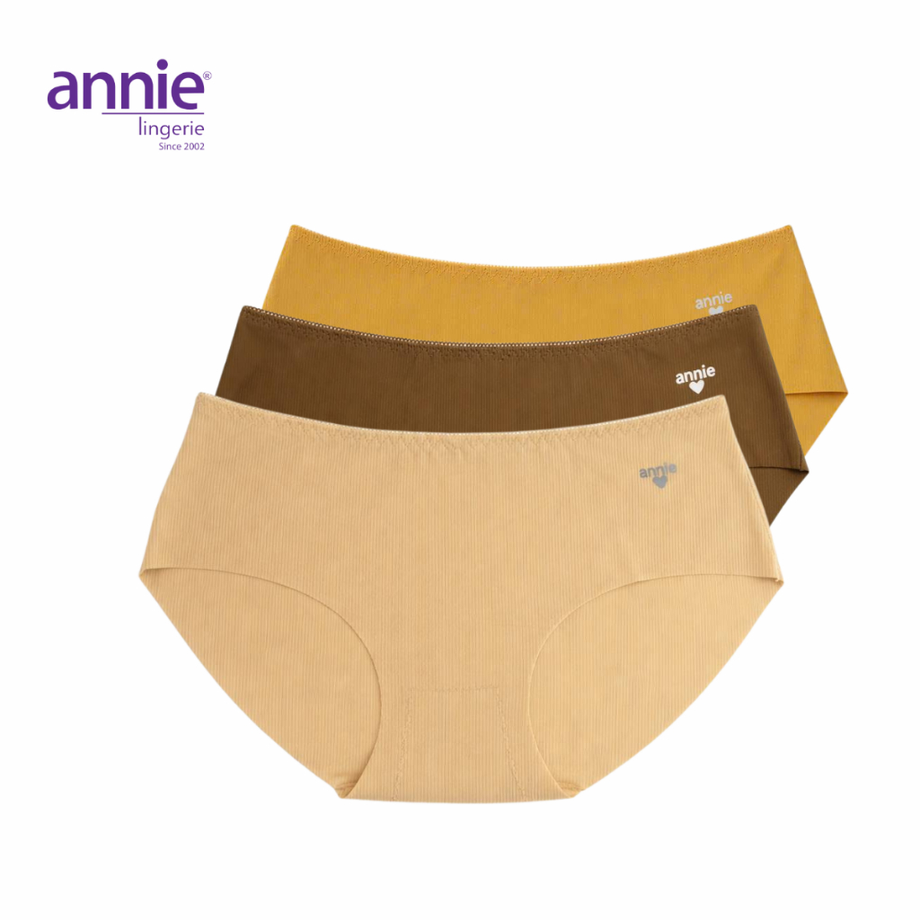 Combo 3 Quần Lót Nữ Su Gân annie QE 4956 Tàng Hình Không Viền Mặc Như Không Thoáng Khí Suốt Ngày Dài