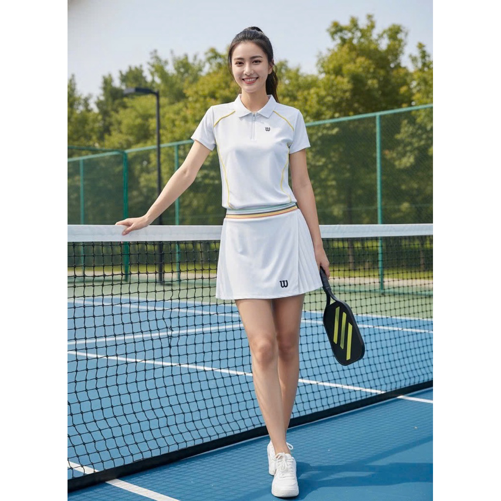 Bộ Thể thao nữ, Bộ Váy phối màu chơi Pickleball, Golf , Tennis, cầu lông... Hàng cao cấp