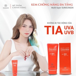 {CHÍNH HÃNG} 3KCN HALAVI TẶNG 6 MẶT NẠ - KEM CHỐNG NẮNG HOÀI VÂN - KEM CHỐNG NẮNG HALAVI