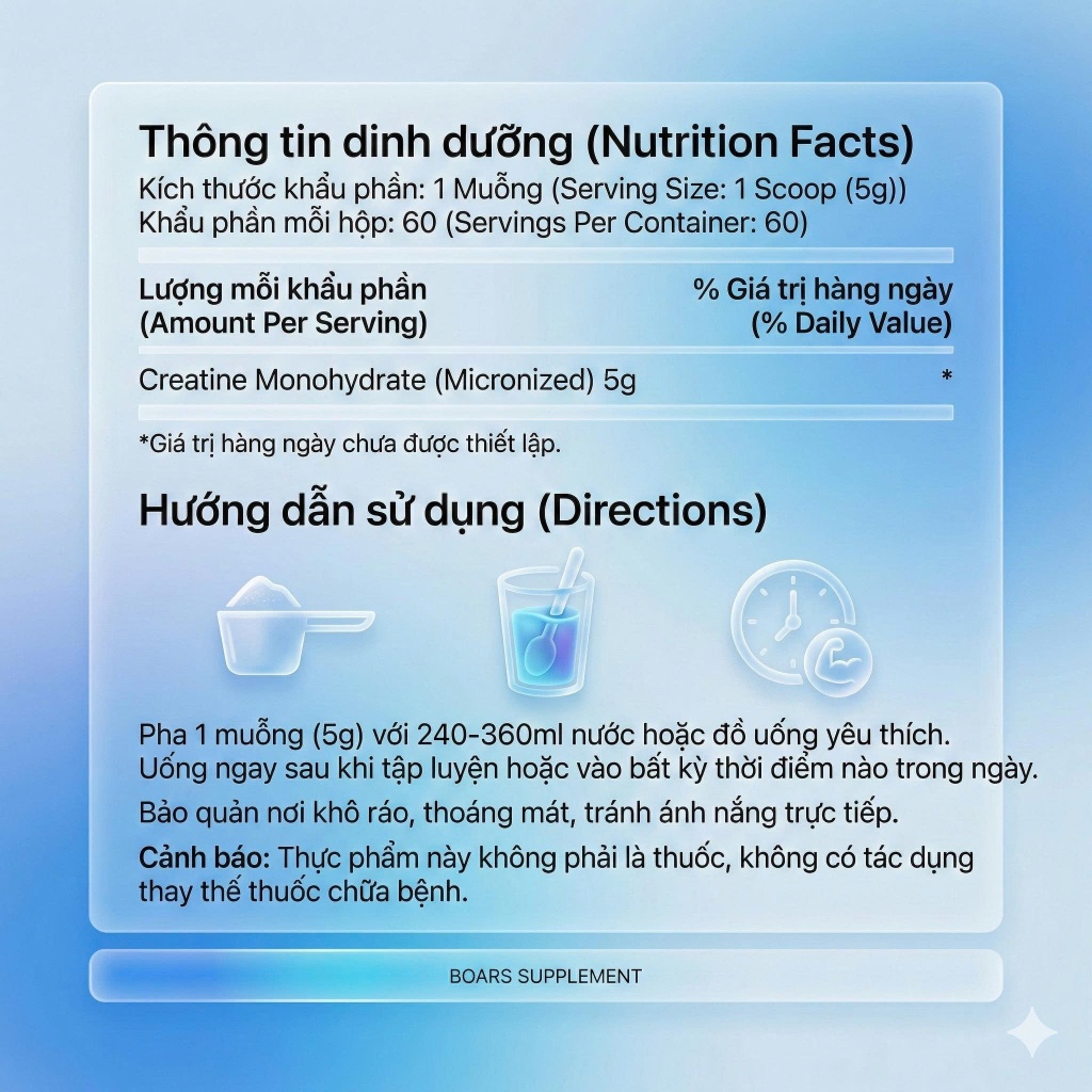 Thực Phẩm Sức Khoẻ Creatin Nutricost 300g