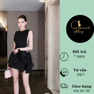 Đầm nữ thiết kế sát nách váy nơ dáng ôm sang trọng thanh lichj Eva_hamichi