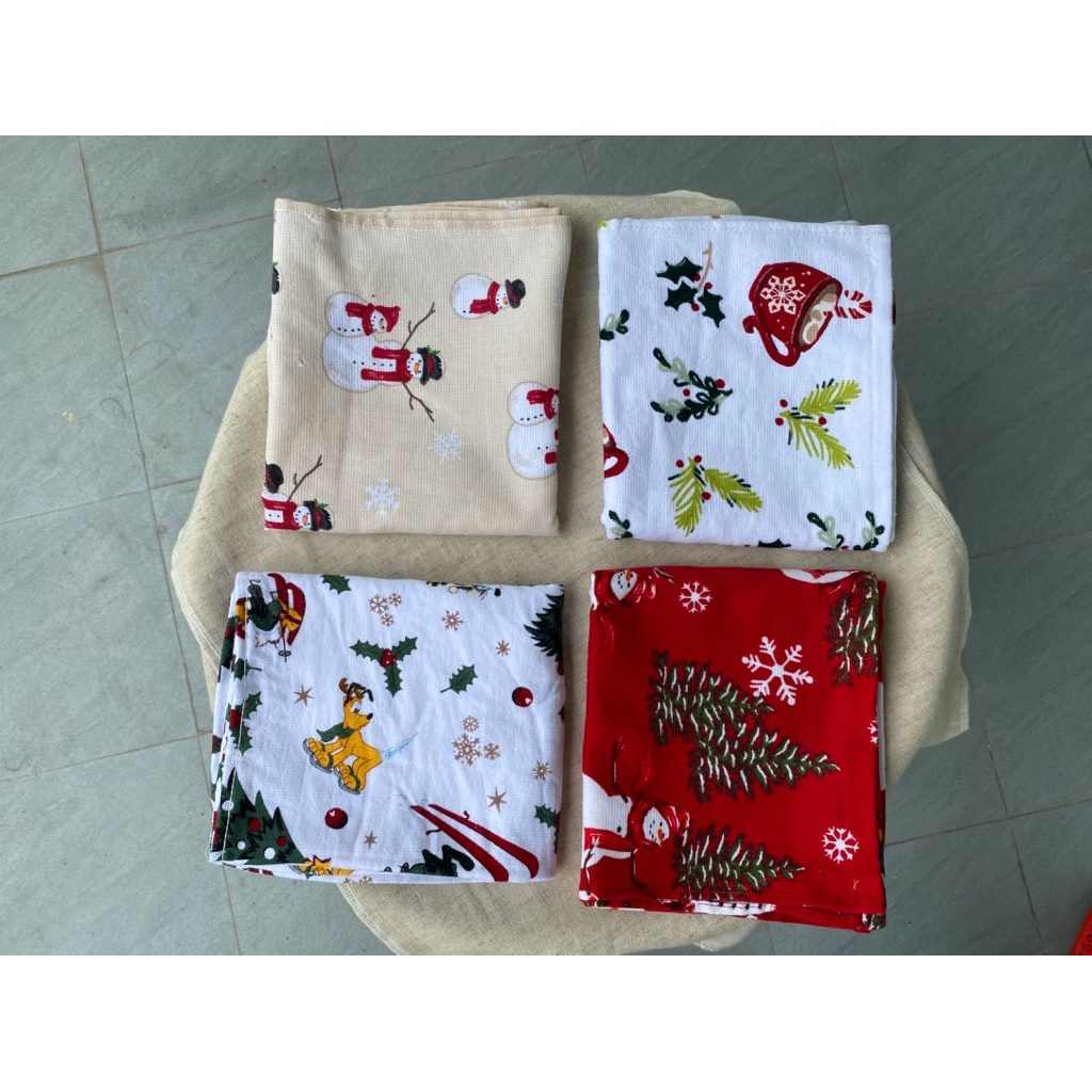 Combo 10 khăn lau đa năng hoạ tiết xinh xắn hàng xuất dư