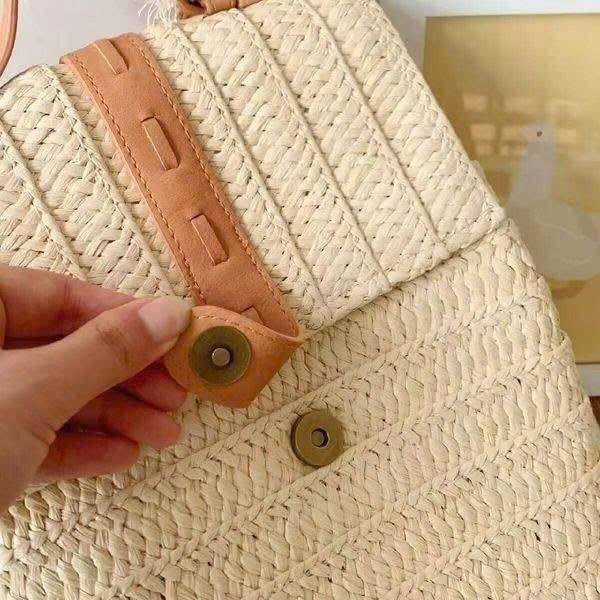 Balo Cói Thủ Công Phong Cách Vintage Thanh Lịch Cho Nữ