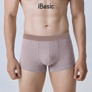 Quần lót nam iBasic phom trunk cotton USA kháng khuẩn kẻ sọc PANM138