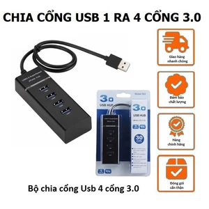 Thiết bị chia usb 1 ra 4 cổng usb 3.0 tốc độ nhanh dây 30cm