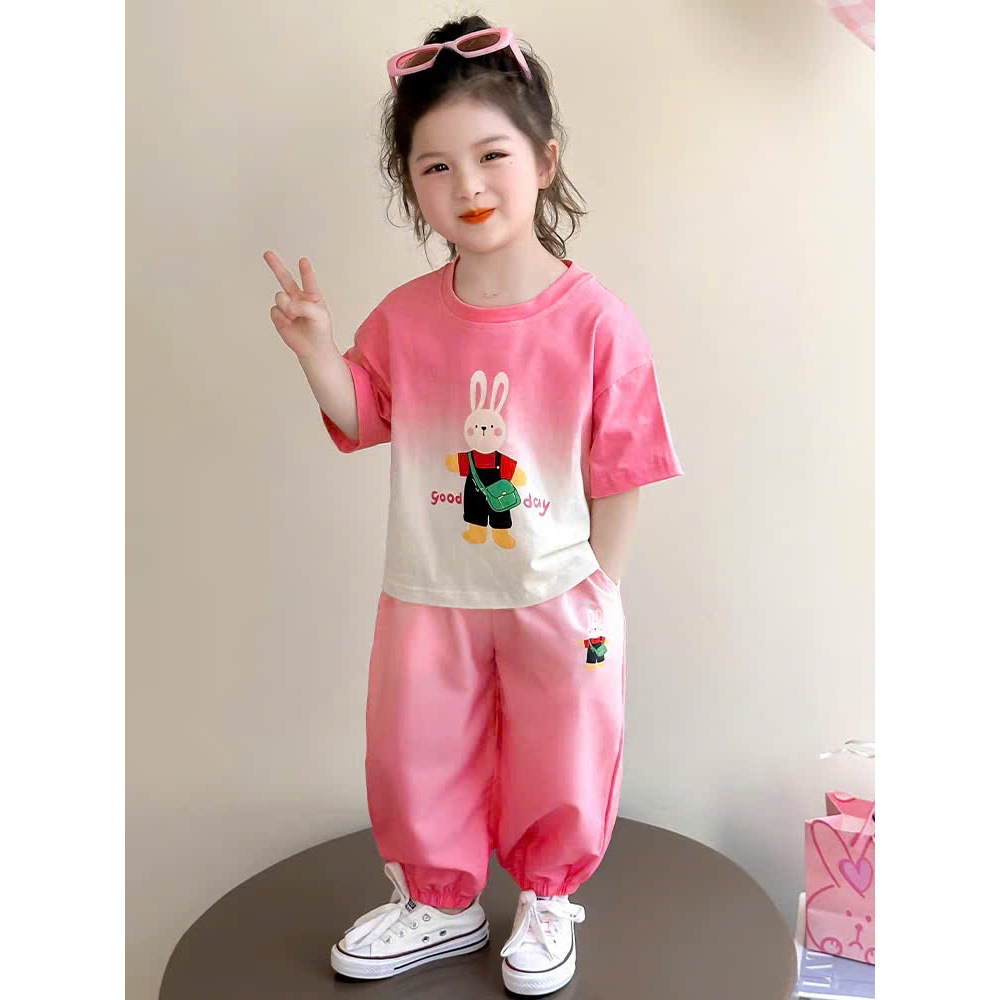 ( COMBO 1- 2 BỘ ) BỘ QUẦN ÁO BÉ GÁI MẪU THỎ GOOD CÓ TÚI BO GẤU QUẦN SZ 10 - 37 KG