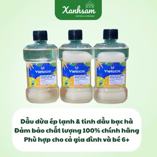 Dầu Dừa Súc Miệng Hương Bạc Hà Vietcoco 225ml - Xanhsam Natural & Organic